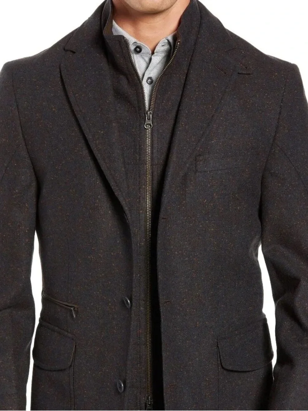 KROON Richie Hybrid Sport Coat Mens size 40 R Hunting Jacket Wool Cashmere Gray